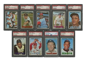 1967 Topps Baseball Complete Set of (609) Including 172 Graded Examples