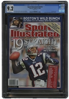 10/18/2004 Sports Illustrated "19th Straight: Patriots Break NFL Record" Tom Brady Cover – CGC 9.2