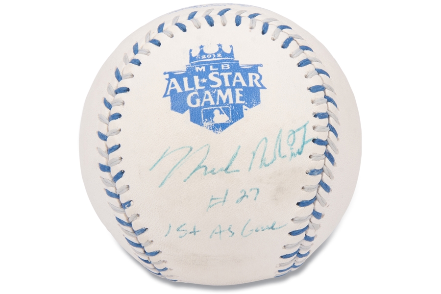 Michael Nelson Trout (Full Name) Single Signed 2012 Official All-Star Game Baseball Inscribed "#27 1st AS Game" – MLB Auth.