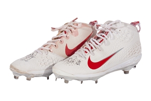 2019 Mike Trout Dual-Signed & Inscribed L.A. Angels (MVP Season) Game Used Nike Trout 5 Player Model Cleats – Anderson Authentics & PSA/DNA COAs