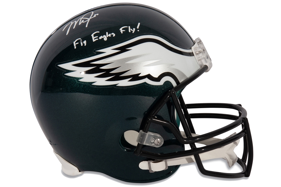 Mike Trout Autographed Philadelphia Eagles Helmet Inscribed "Fly Eagles Fly" – MLB Auth. & PSA/DNA COA