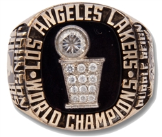 1985 Magic Johnson Los Angeles Lakers World Champions 10K Gold Prototype Ring