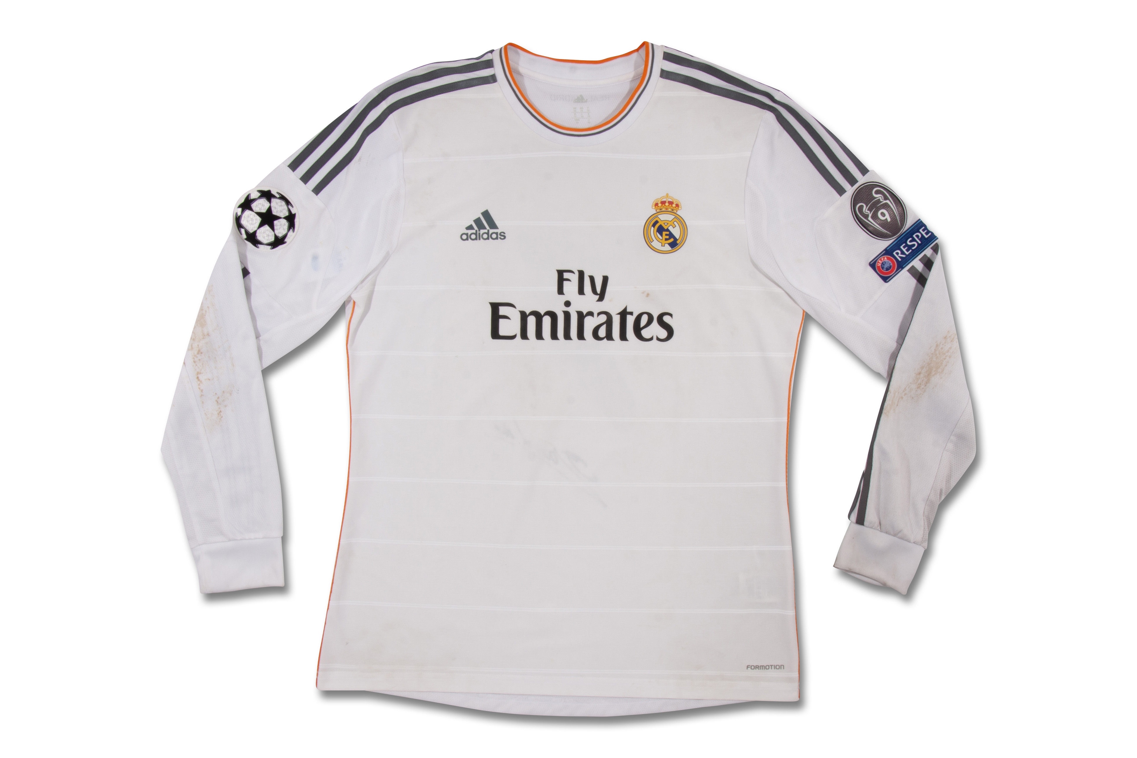 Real Madrid Fly Emirates Sponsored Team Cristiano Ronaldo Soccer Jersey  T-Shirt