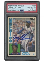 1984 Topps Traded Tiffany #42T Dwight Gooden Signed Rookie – PSA GEM MT 10, PSA/DNA 10 Auto.