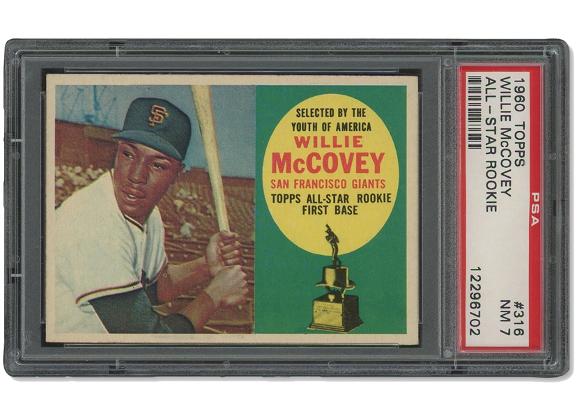 1960 Topps #316 Willie McCovey All-Star Rookie – PSA NM 7