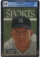 June 18, 1956 Sports Illustrated Mickey Mantle First Cover – CGC 7.0 (Pop 4)