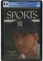 April 23, 1956 Sports Illustrated Billy Martin First Cover – CGC 9.4 (Highest Graded!)