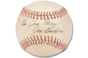 Vintage Joe Gordon Single Signed Baseball (Rare HOF Single) – PSA/DNA LOA