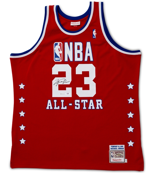 Michael Jordan Autographed 1989 NBA All-Star Game Mitchell & Ness Throwback Jersey – UDA COA & PSA/DNA LOA