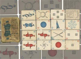 1884 Lawsons Patent Game "Base Ball" Playing Cards Complete Set with Original Box
