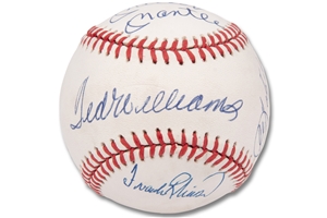 Triple Crown Winners OAL Baseball Boldly Signed by Mickey Mantle, Ted Williams, Frank Robinson & Yastrzemski – PSA/DNA LOA