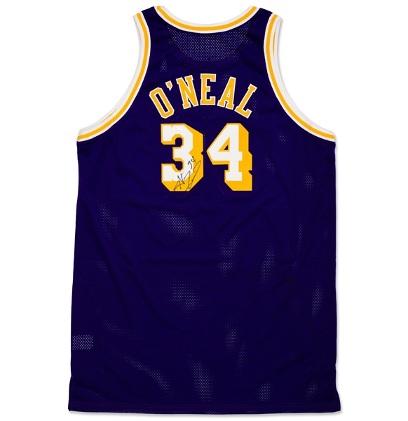 1997-98 Shaquille ONeal Signed Los Angeles Lakers Game Worn Road Jersey (Hobby Fresh from Original Source!) – MEARS A10, Forum Staff Provenance & PSA/DNA LOA