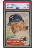 1953 Topps #82 Mickey Mantle – PSA PR 1