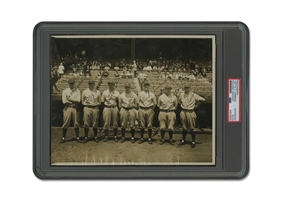 1927 New York Yankees World Champion Pitching Staff Multi-Signed Original Photograph ("Moundmen Murderers Row") – PSA/DNA Authentic