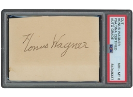 Honus Wagner Cut Signature – PSA/DNA NM-MT 8