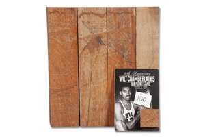 C. 1960s Hersheypark Arena Original Large 14" by 16" Floor Piece Used During Wilt Chamberlains 100-Point Game on March 2, 1962 - Plus Additional 1"x1" Floor Piece!