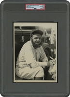 3/29/1933 Babe Ruth "False Whiskers" Original AP Photograph from Exhibiton Game vs. House of David Baseballers – PSA/DNA Type 1