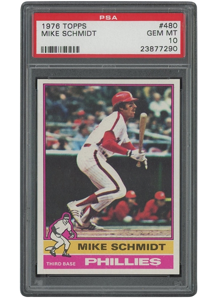 1976 Topps #480 Mike Schmidt – PSA GEM MINT 10