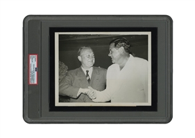 1941 Babe Ruth and Ty Cobb Original Photograph – PSA/DNA Type 1