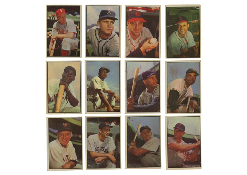 1953 Bowman Color Near Set (128/160) Plus 9 from 53 Bowman Black & White Set (137 Total Cards)