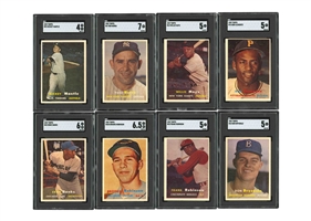 Hobby-Fresh 1957 Topps Baseball Complete Set (407) with 15 SGC Graded Rookies & Notables (Mostly EX-NM)