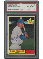 1961 Topps #141 Billy Williams Signed Rookie – PSA & PSA/DNA Authentic