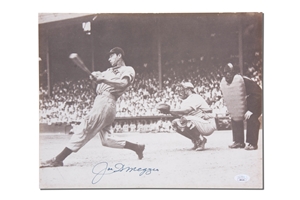 Joe DiMaggio Autographed Large Format (11x14) Photo from Historic 1941 MVP & 56-Game Hit Streak Season – JSA LOA
