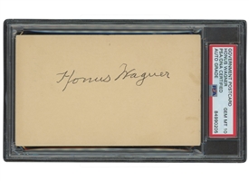 1949 Honus Wagner Autographed Government Postcard – PSA/DNA GEM MT 10