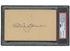 1948 Tris Speaker Autographed Government Postcard – PSA/DNA GEM MT 10
