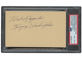 Rare C. Late 1940s Kenny Washington Signed & Inscribed GPC (1st African-American to Sign NFL Contract, UCLA Backfield Duo w/ Jackie Robinson) – PSA/DNA NM-MT 8