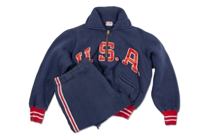 1956 Melbourne Summer Olympics USA Track & Field Warm-Up Suit Worn by Bronze Medal Sprinter Isabelle Daniels – Family LOA