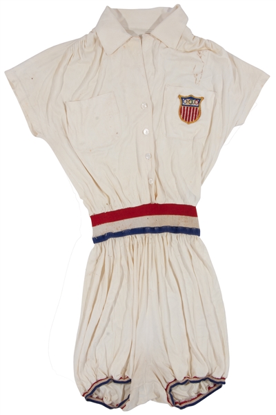Historically Important 1956 Melbourne Summer Olympics USA Track & Field Race Uniform Worn by Bronze Medalist Isabelle Daniels (Member of 1st Ever All-Black 4x100 Relay Team) – Family LOA