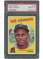 1959 Topps #478 Roberto Clemente – PSA NM-MT 8