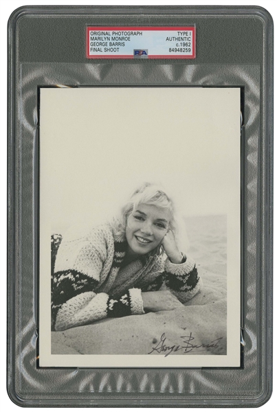 1962 Marilyn Monroe Original Photograph by George Barris from Her Final Photo Shoot (Signed by Barris) – PSA/DNA Type 1