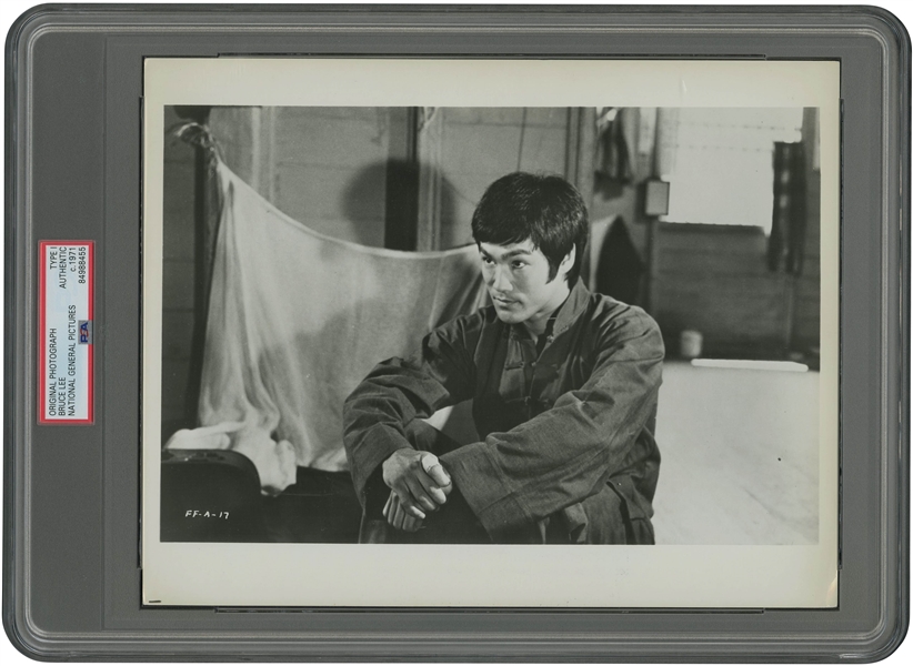 1971 Bruce Lee Original Photograph (Candid on Movie Set) – PSA/DNA Type 1