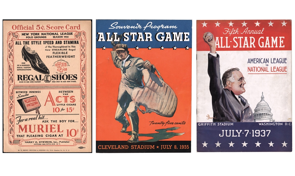 Outstanding 1934-1983 Run of MLB All-Star Game Programs (53 Publications) 