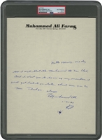 1989 Muhammad Ali Handwritten & Signed Letter (w/ Alis Patented Doodle Drawing) About Starting a Muhammad Ali Fan Club – PSA/DNA Authentic