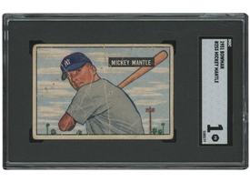 1951 Bowman #253 Mickey Mantle Rookie – SGC PR 1