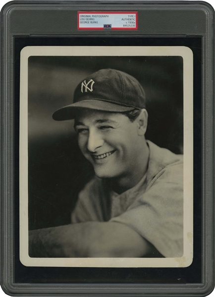 Classic Early 1930s Lou Gehrig Original Portrait Photograph by George Burke (Noted as Gehrigs Favorite Image of Himself!) – PSA/DNA Type 1