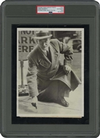 1936 James Naismith Original Photograph Drawing Up Basketball Plays on Ground – PSA/DNA Type 1