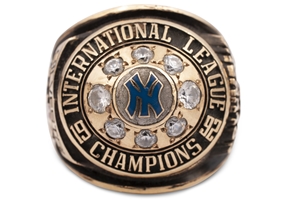 1992 Columbus Clippers (Yankees AAA) International League Champions 10K Gold Ring