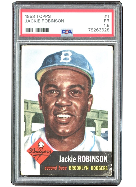 1953 Topps #1 Jackie Robinson – PSA FR 1.5