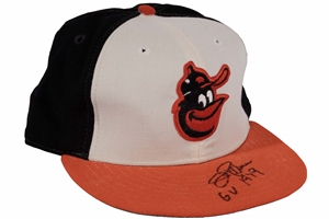 1980-81 Jim Palmer Autographed Baltimore Orioles Game Worn Cap – MEARS Authentic, PSA COA