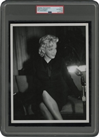 C. 1956 Marilyn Monroe (Smiling by Microphone) Original Photograph by Phil Burchman – PSA/DNA Type 1