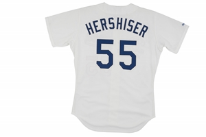 1991 Orel Hershiser Los Angeles Dodgers Game Worn Home Jersey – MEARS LOA