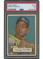 1952 Topps #311 Mickey Mantle – PSA VG 3