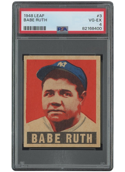 1948 Leaf #3 Babe Ruth – PSA VG-EX 4