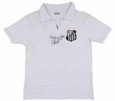 1973-74 Pele Signed & Inscribed Santos FC (Final Season) Team Issued Jersey – MEARS & Beckett LOAs