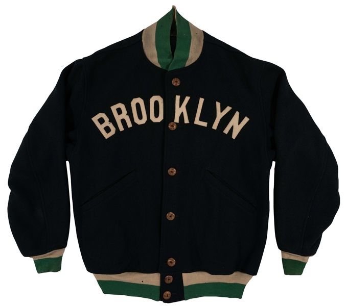 Extremely Rare 1937 Brooklyn Dodgers Game Used Warm-Up Jacket (Only Year of Kelly Green Team Colors!) – MEARS LOA