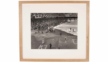 10/10/1956 World Series Game 7 (Yanks Clinch in Brooklyn; Last Postseason Game at Ebbets) Original Barney Stein 11x14 Framed Photo – Stein Family Collection